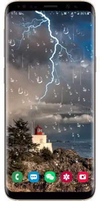 Lightning Raindrop Live Wallpaper android App screenshot 1